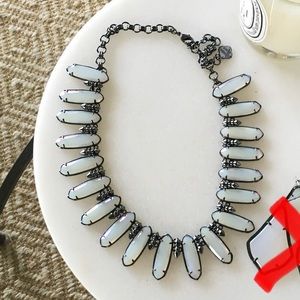 Kendra Scott Gabriella necklace in opalite and gunmetal